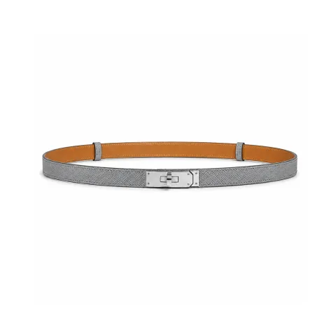 에르메스 실버 버클 Kelly 18 벨트 18mm 라이트 그레이, 루즈, 블루, 에토프 · 1