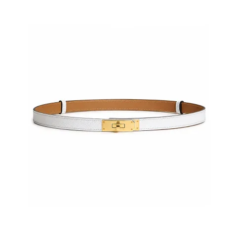 에르메스 골드 버클 Kelly 18 벨트 18mm 화이트 , 블랙, 그레이, 그린, 레 · 1