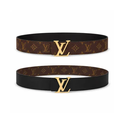 루이비통 LV 이니셜 리버서블 브라운 벨트 40mm 골드 · 1