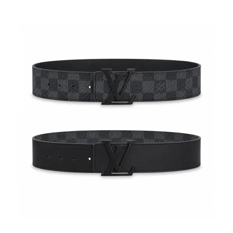 루이비통 LV 이니셜 리버서블 벨트 40mm 블랙 블랙, 실버 · 1