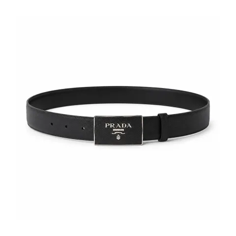 프라다 사피아노 레더 벨트 35mm 블랙 · 1