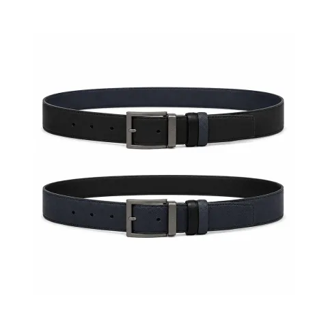 프라다 블랙 버클 사피아노 가죽 리버서블 블랙 벨트 34mm 블랙, 네이비 블랙 · 1