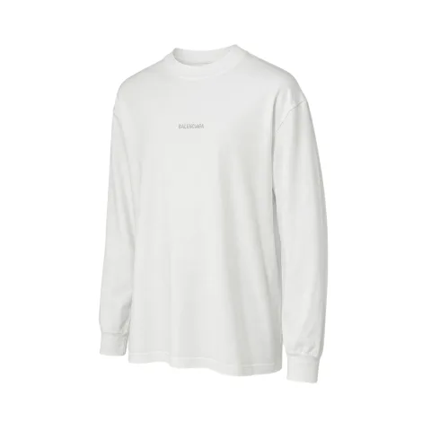 발렌시아가 백 로고 롱슬리브 긴팔 티 화이트 (정라) · 1