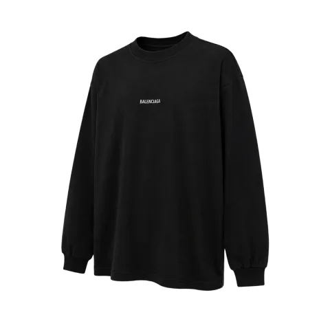 발렌시아가 백 로고 롱슬리브 긴팔 티 블랙 (정라) · 1